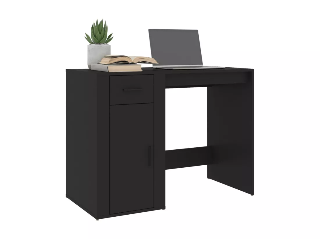 Bureau Noir 100x49x75 cm Bois d'ingénierie