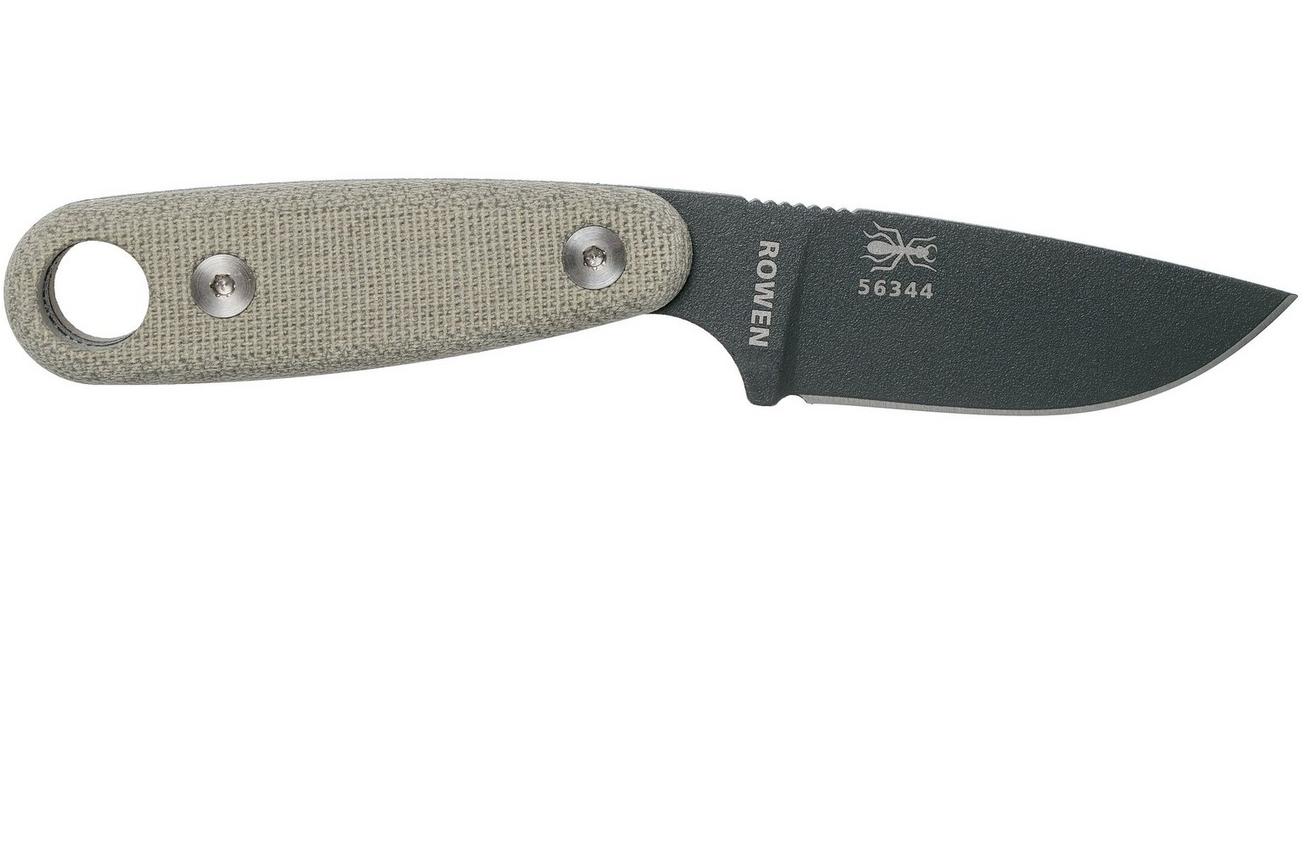 ESEE Izula II Tactical Gunsmoke IZULA-II-TG nekmes met zwarte schede   riemclip