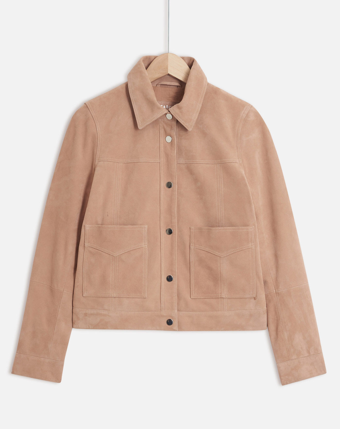 Caroll Veste en Velours de Cuir retourné Rhodes pêche