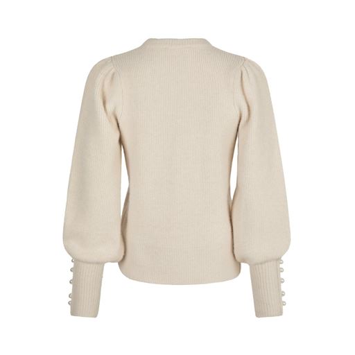 Neo Noir Angie Knit Striktrøje, Ivory, 40