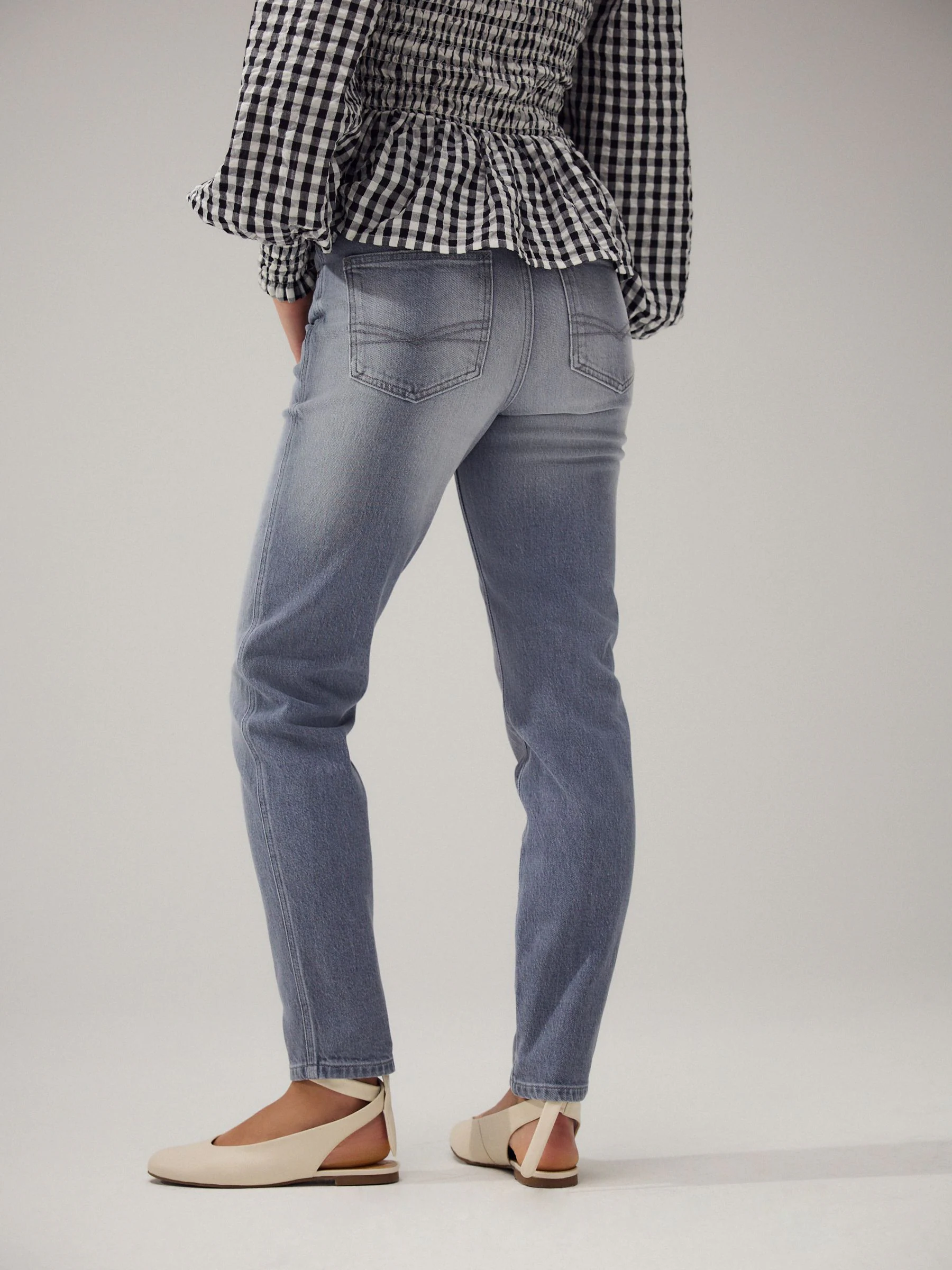 Grijs - Mom comfort stretch jeans