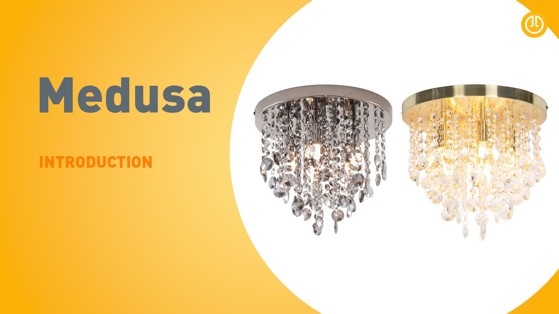 Klassieke plafondlamp zwart met smoke glas - Medusa