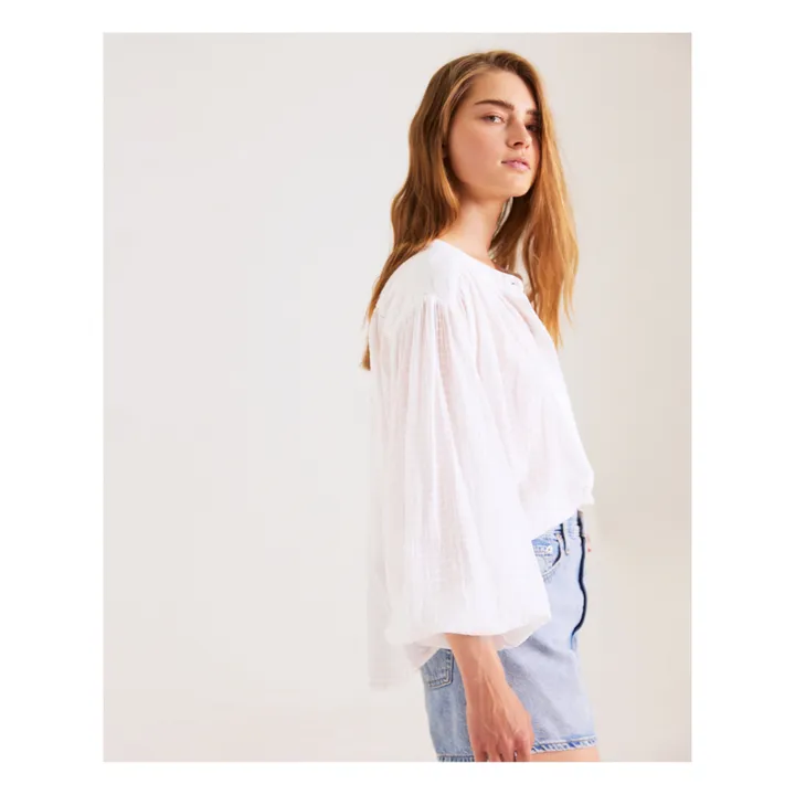 Sacrécoeur Blouse Lena Carreaux | Blanc