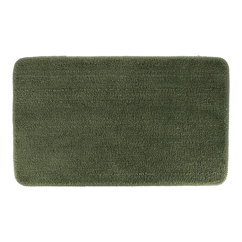 Tapis bain microfibres latex kaki 45x75cm