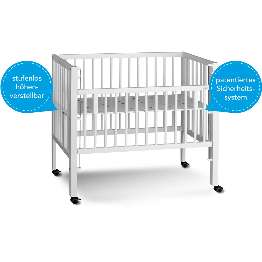 tiSsi® Beistellbett Maxi Boxspring weiß 50 x 90 cm