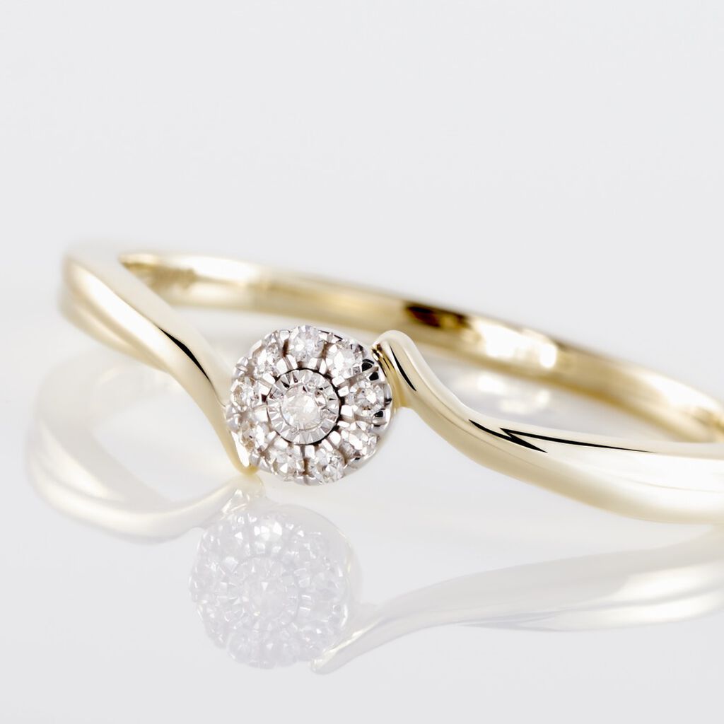 Bague Or Jaune Cerisette Diamant