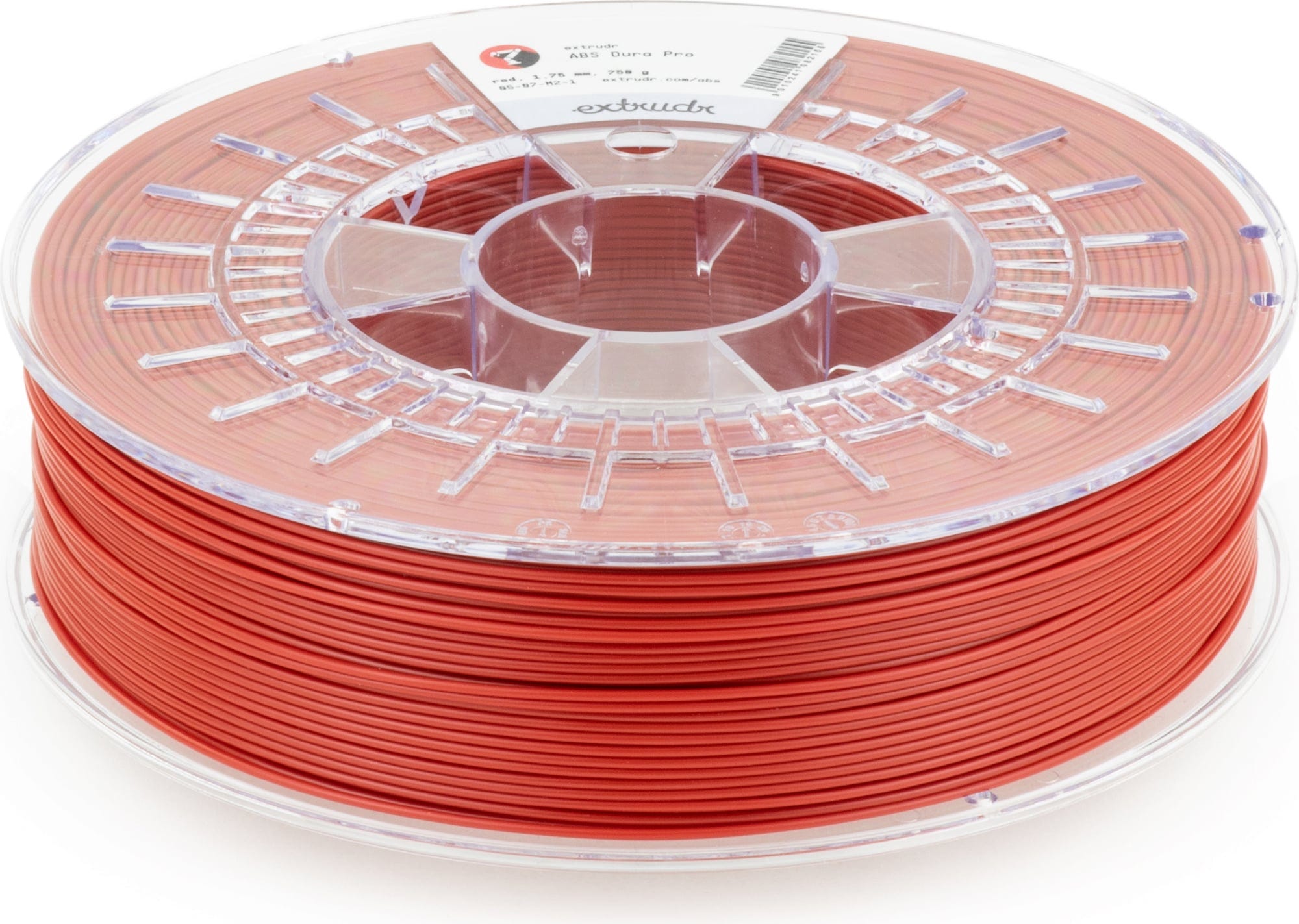 Extrudr  DuraPro ABS Rot, 1,75 mm / 750 g    Spezielles ABS für Industrieanwendungen in Rot
