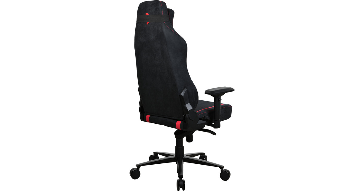 ArozziVernazza Supersoft Fabric - Black/Red gamestoel  (Zwart/rood)