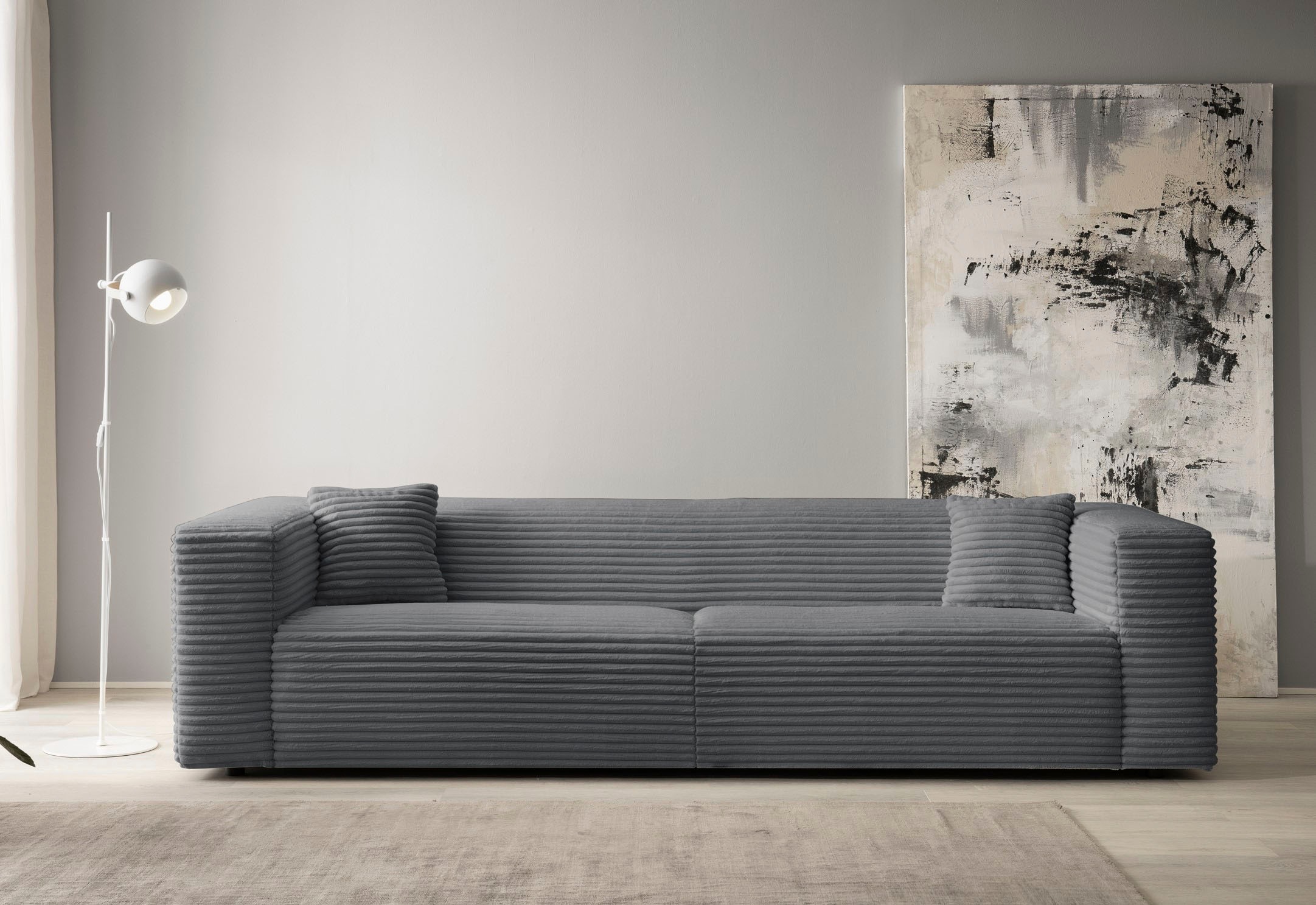 Home affaire 3-Sitzer »BAKELS, Couch in Cord oder Boucle-Stoff, Sofa im modernen Design« bequemer Sitzkomfort,in 2 Stoffen und 8 Farben lieferbar