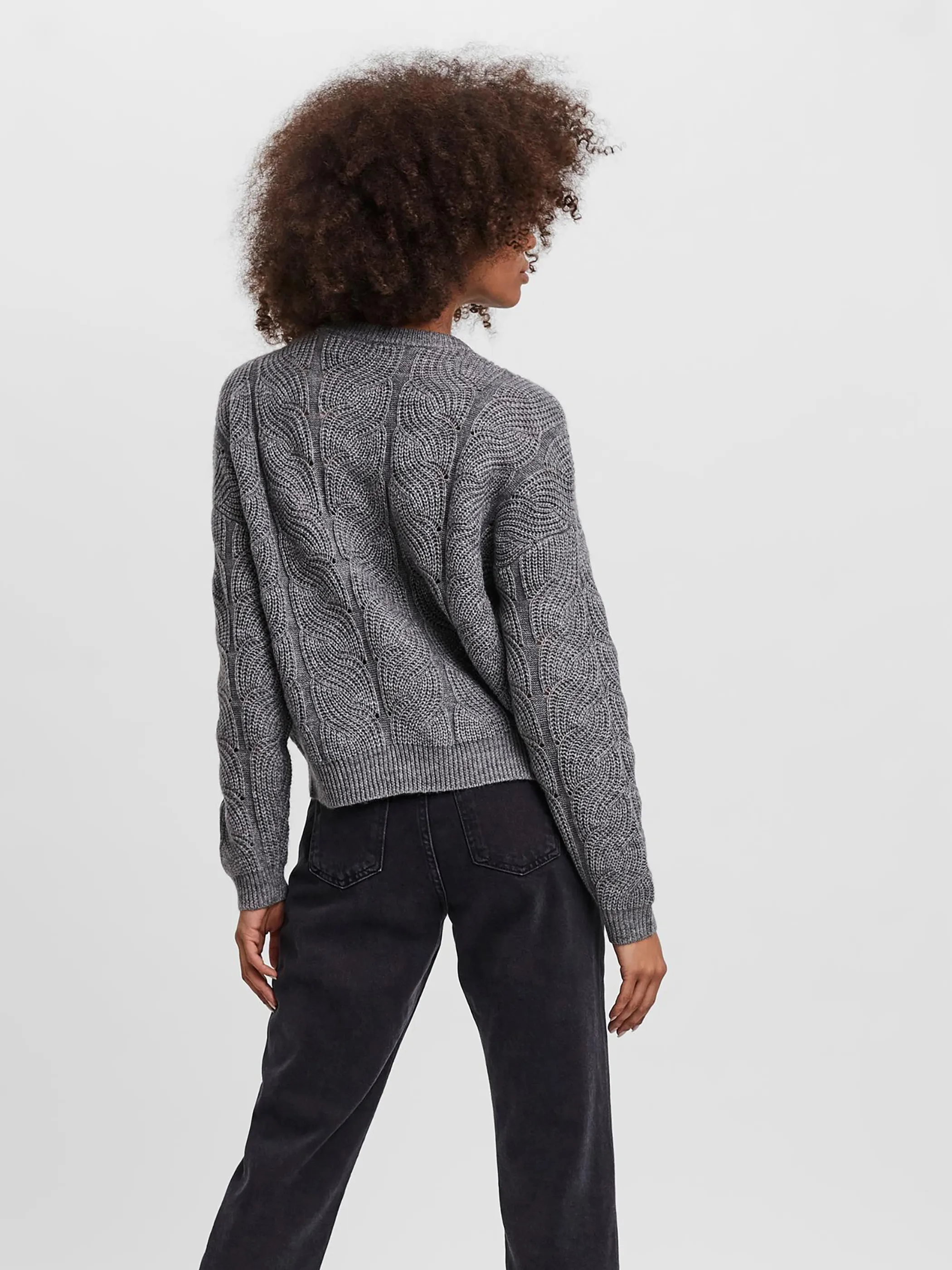 Damen Pullover mit Zopfmuster