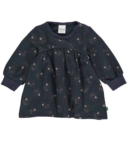 Freds WoRød Sweatkjole - Star - Night Blue m. Print