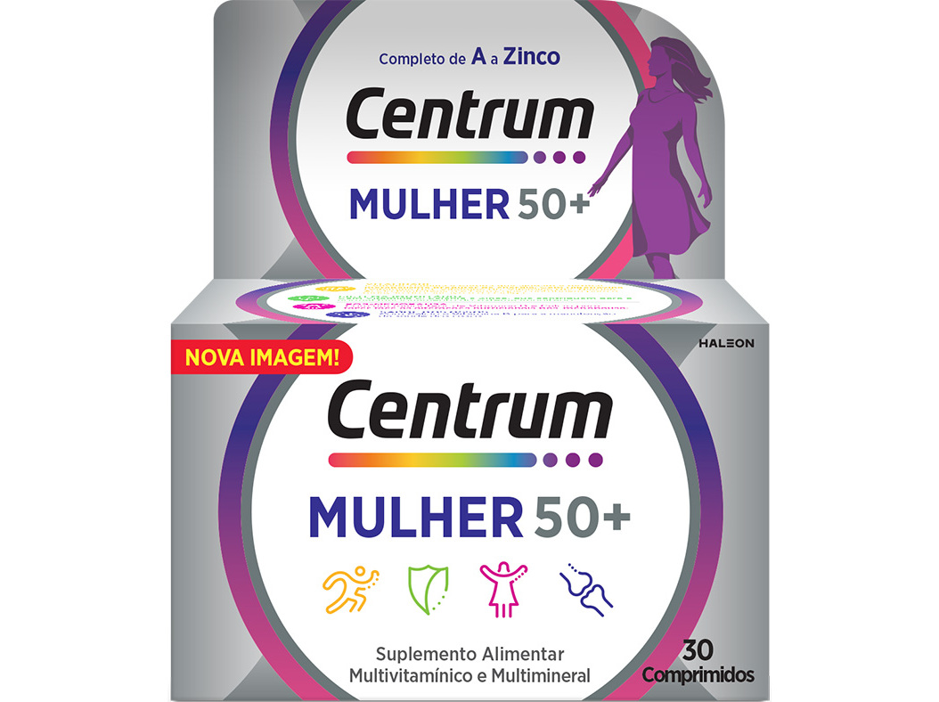 SUPLEMENTO CENTRUM MULHER 50  30 COMPRIMIDOS