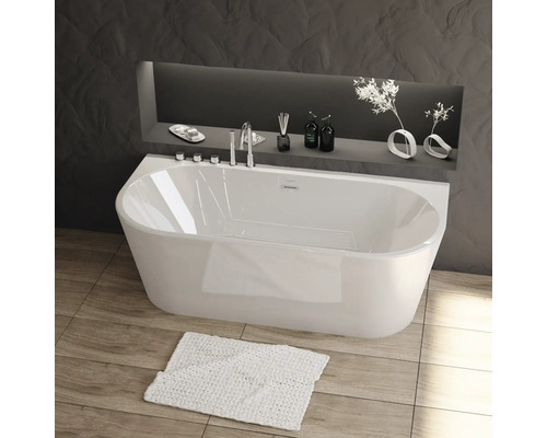 Jungborn Badkuip ONE Back to Wall 80 x 170 cm wit glanzend