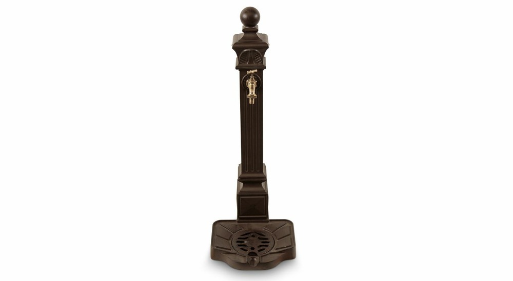 Fontaine de jardin aluminium marron 29x33x81cm