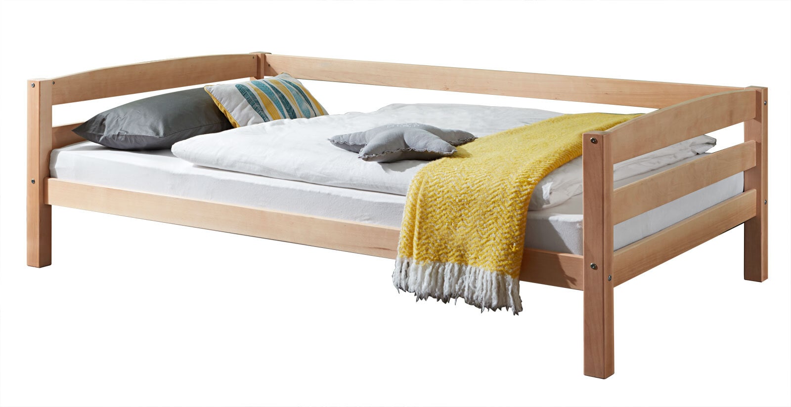 Juniorbett 120 x 200 cm braun