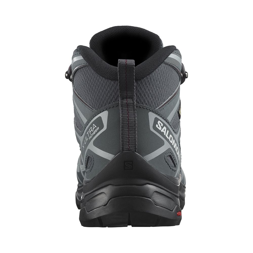 Salomon X ULTRA PIONEER MID GTX - Chaussures randonné Femme ebony/stormy weather/wine tasting