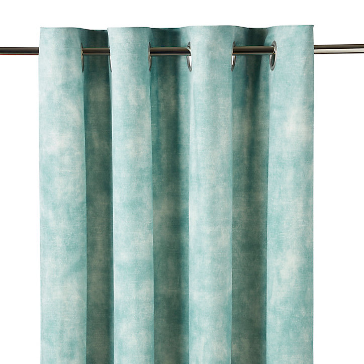Rideau uni Zircon l.140 x H.260 cm GoodHome bleu