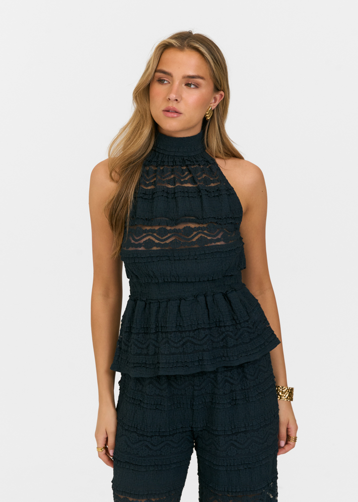 Emilia top donkerblauw