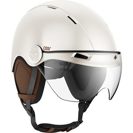 Casque vélo Casr Life Crème avec visière - L