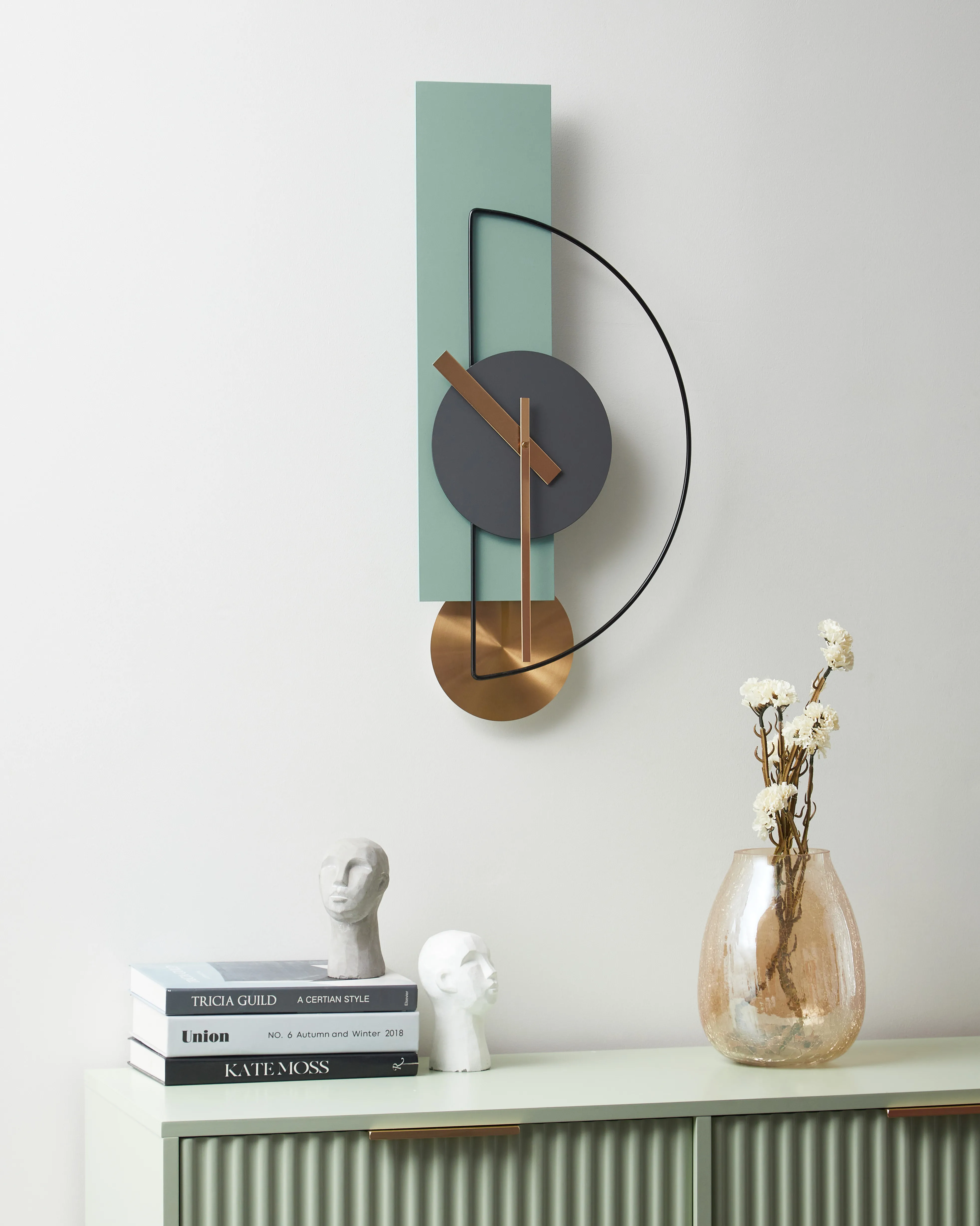 Wandklok CEVINS 31 cm Metaal Lichtgroen