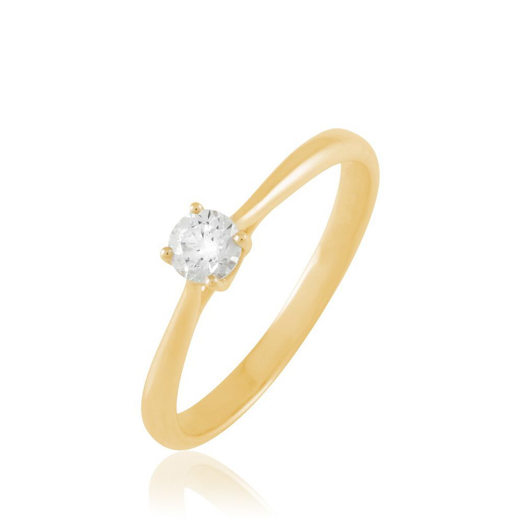 Bague Solitaire Victoria Or Jaune Diamant