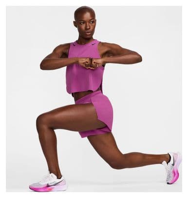 Débardeur crop Nike AeroSwift Violet Femme