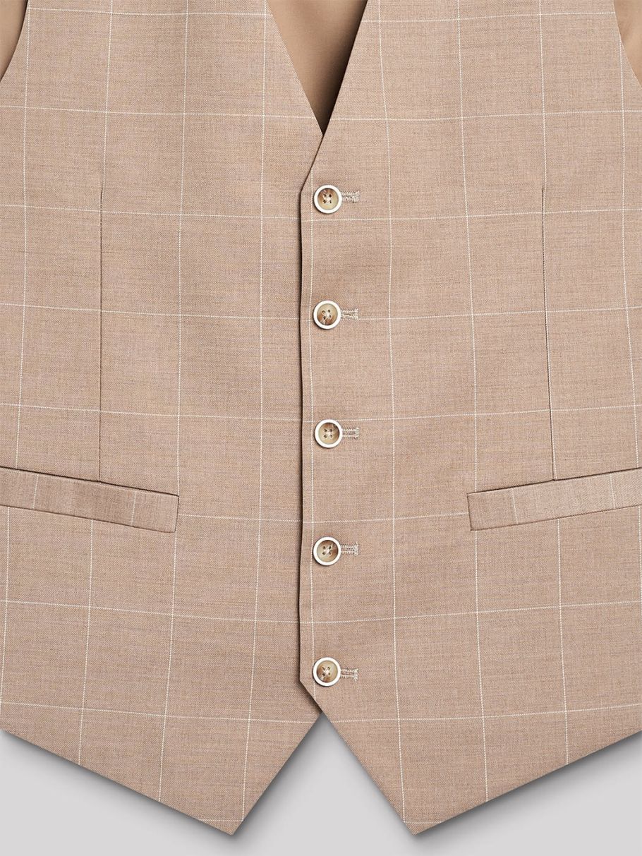 Gilet coordonnable stretch à carreaux