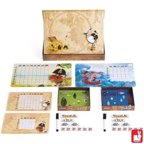Janod magnetisch bordspel zeeslag - piraten