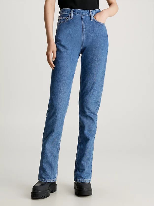 Calça jeans slim reta autêntica