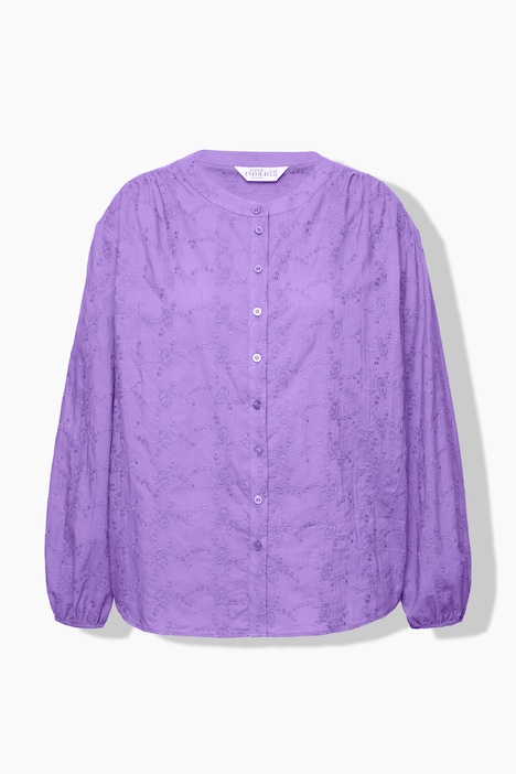 Bluse, oversized, Struktur-Qualität, Ballon-Langarm
