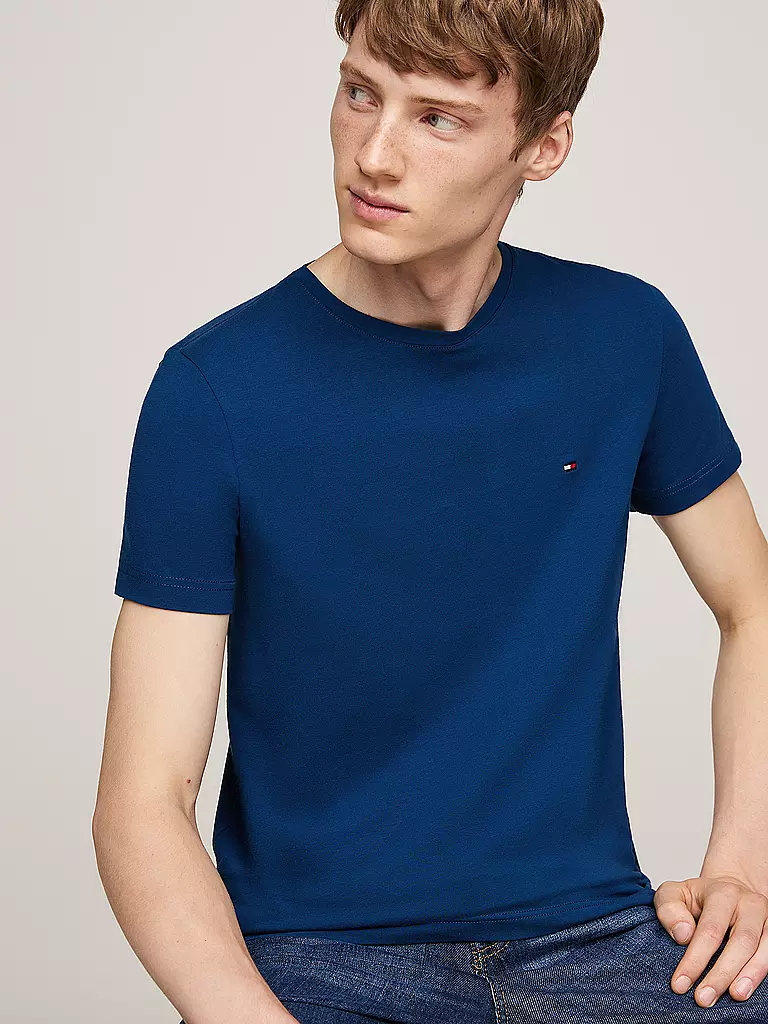 TOMMY HILFIGER T-Shirt Slim Fit blau