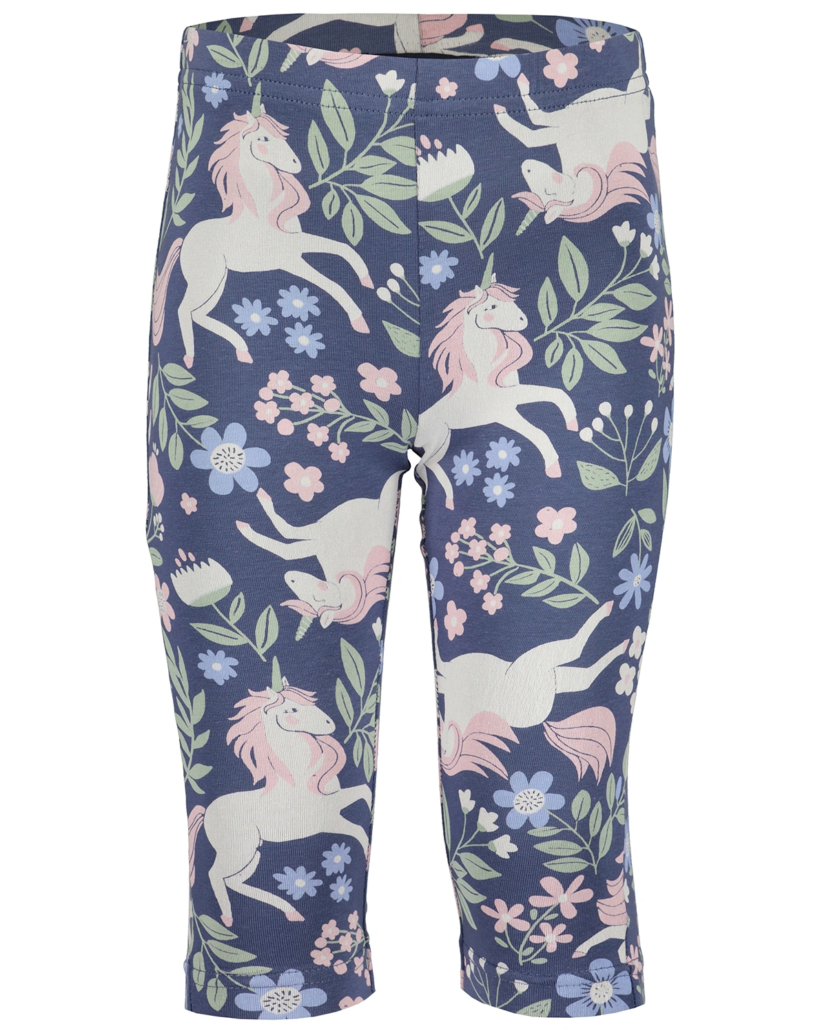 Capri-Leggings FLOWER UNICORNS in blau