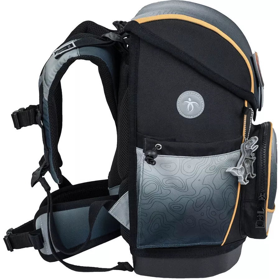 Belmil Schulranzen Premium Compact Plus Set 5-teilig Black Grey