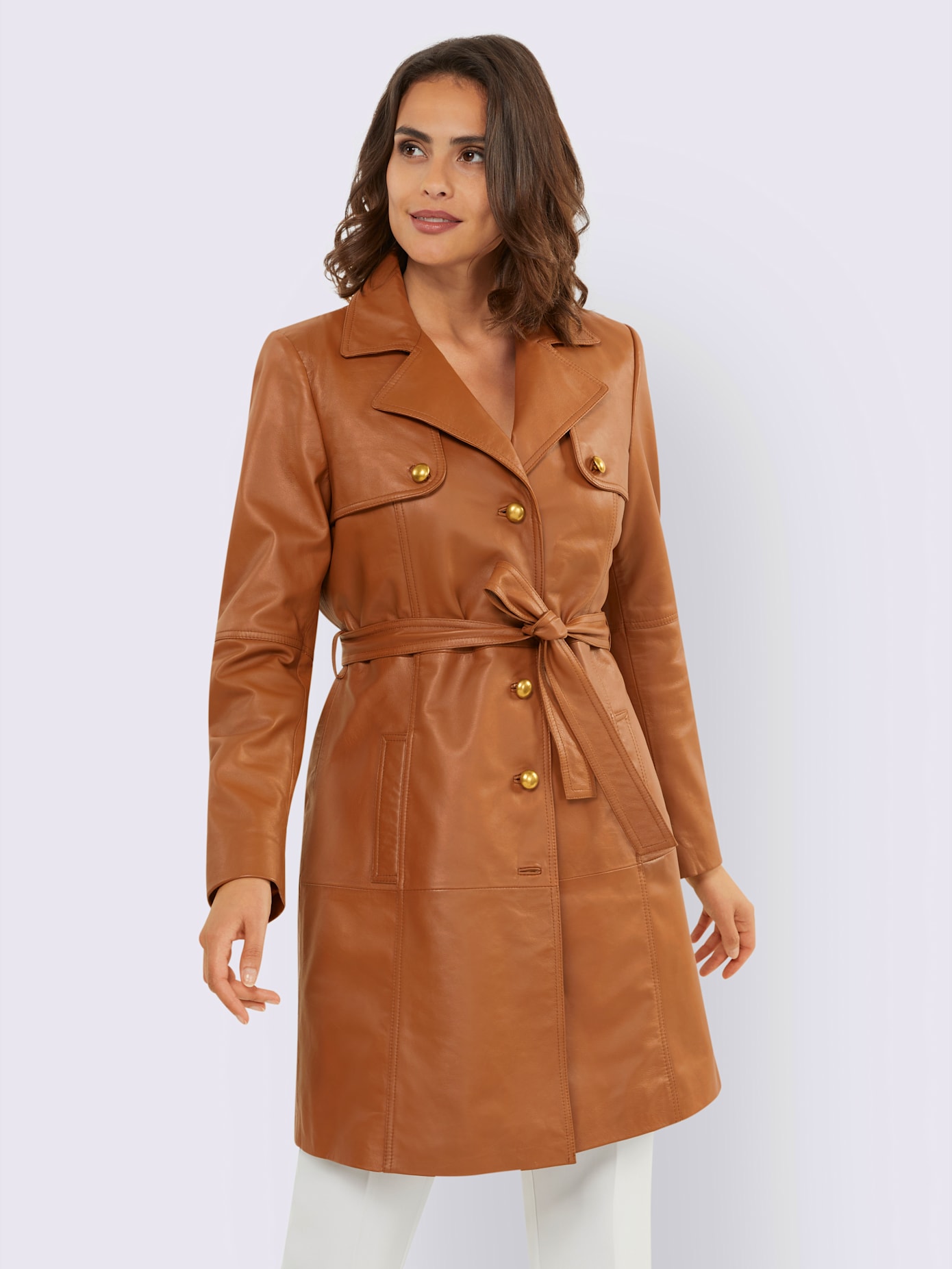 Manteau en cuir cuir agneau nappa très doux