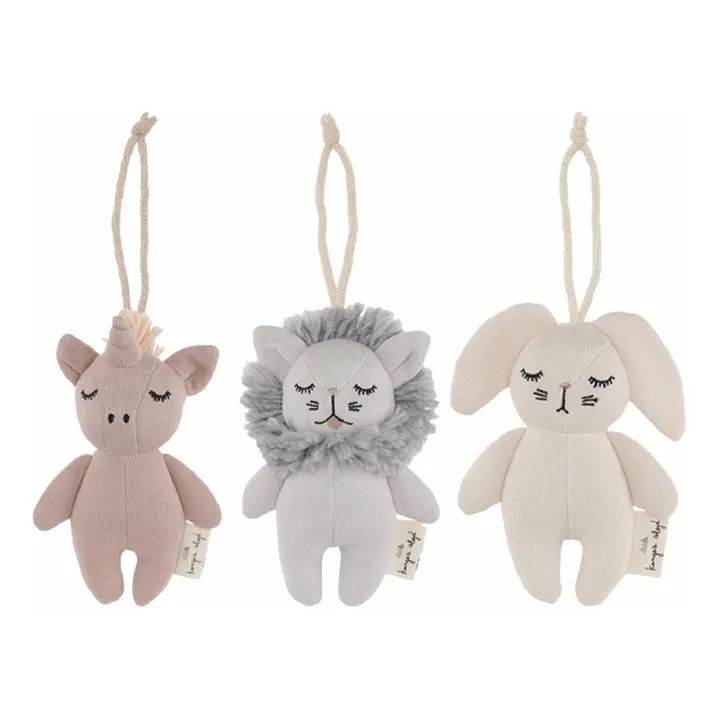 Konges Sløjd Jouets pour arche d'éveil - Set de 3 | Rose
