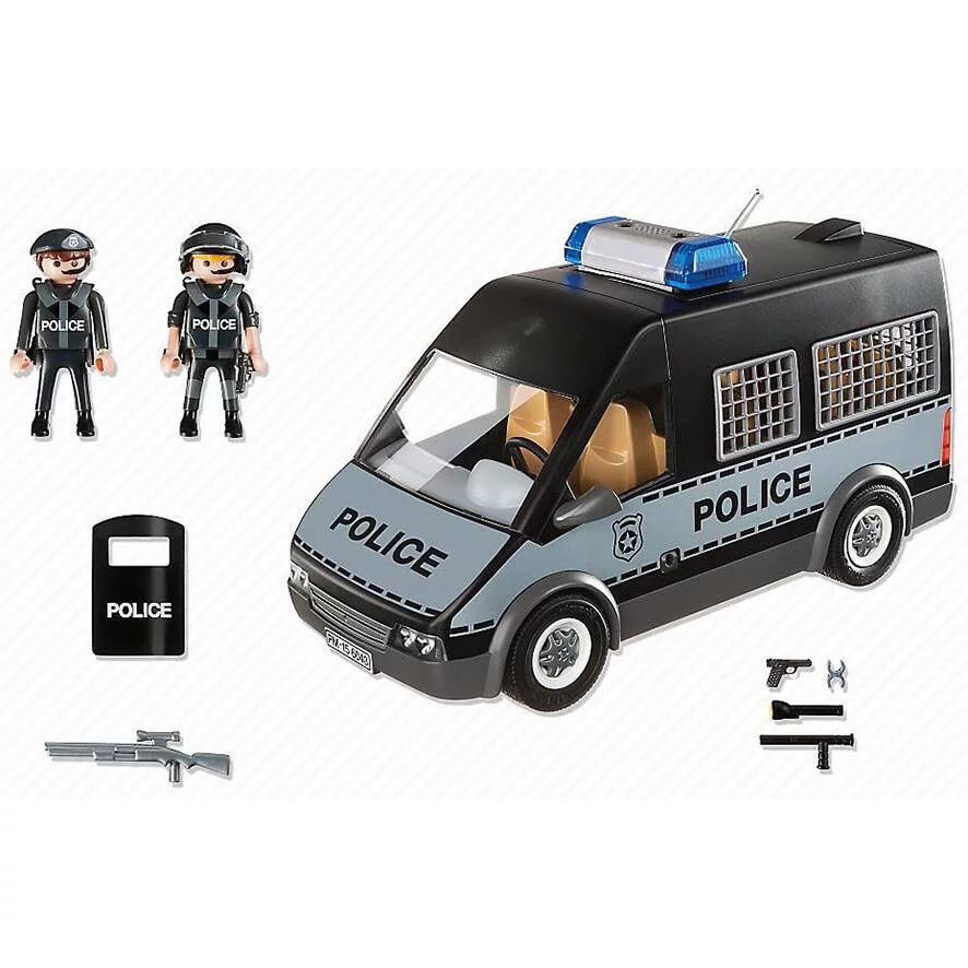 FOURGON DE POLICE AVEC SIRENE ET GYROPHARE - 6043