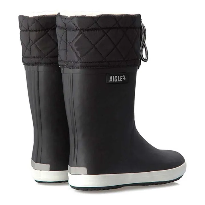 Aigle Bottes De Pluie Giboulée Fourrées | Noir