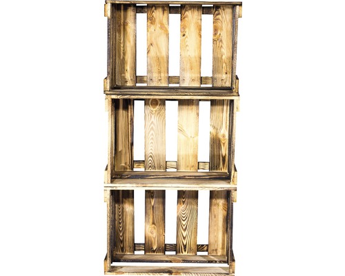 Gevlamde wijnkist 46x30,5x24 cm, set van 6
