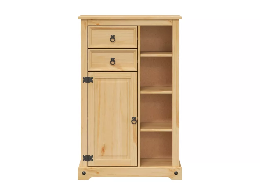 Armoire de salle de bain Corona 70x33x110 cm bois de pin massif