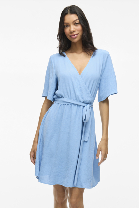 Vila blauwe dames jurk