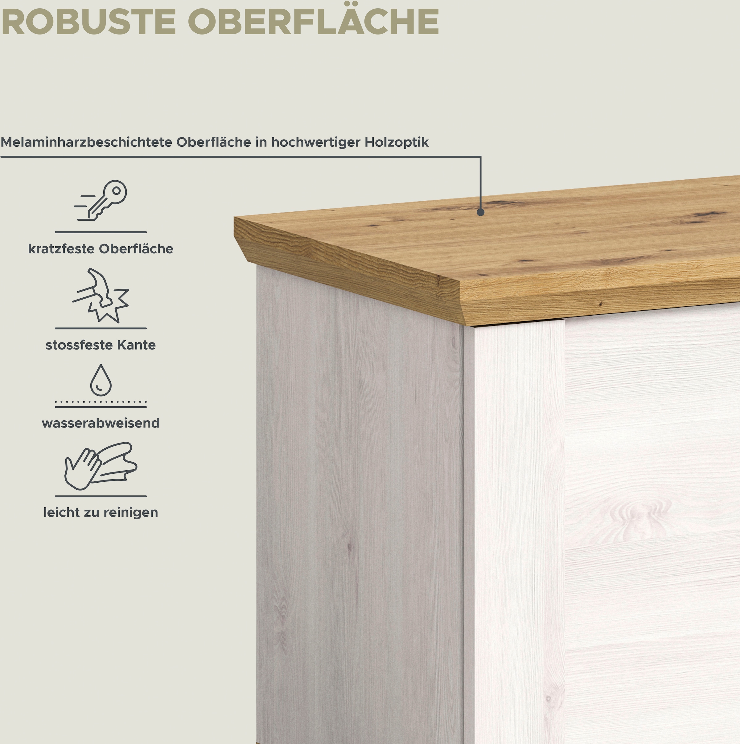Home affaire Sitzbank »COSENZA, TOPSELLER!, Breite 80 cm, 1 Klappe, 2 Einlegeböden, 2-farbig« in Landhausoptik, Bank, Schuhbank, Garderobenbank, Dielenbank