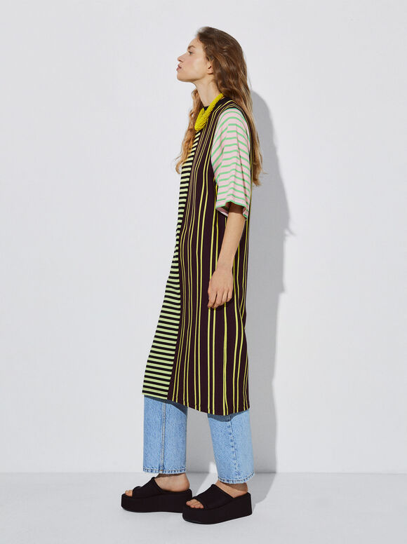 Vestido de algodão estampado - Multicolorido