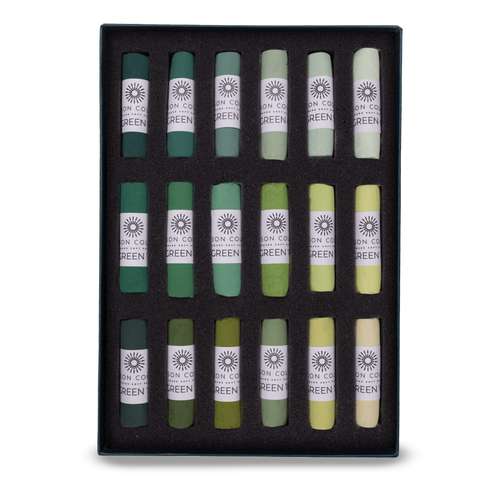 UNISON COLOUR Soft-Pastellkreiden, 18er-Sets, ganze Kreiden