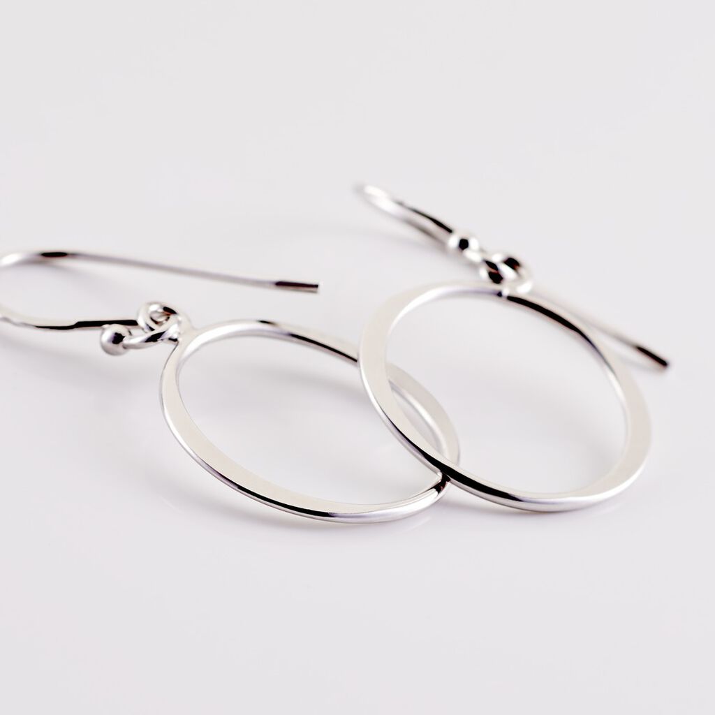Boucles D'oreilles Pendantes Tanema Argent Blanc