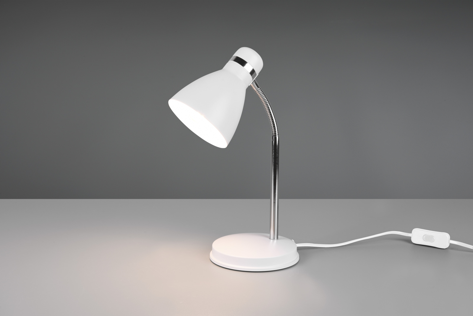 Tischleuchte - weiß matt - 33 cm