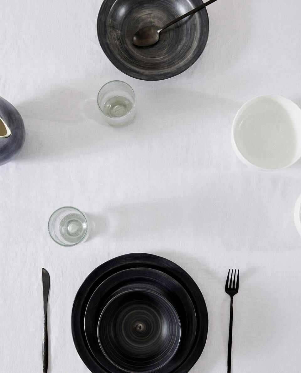 TOALHA DE MESA DE LINHO LAVADO