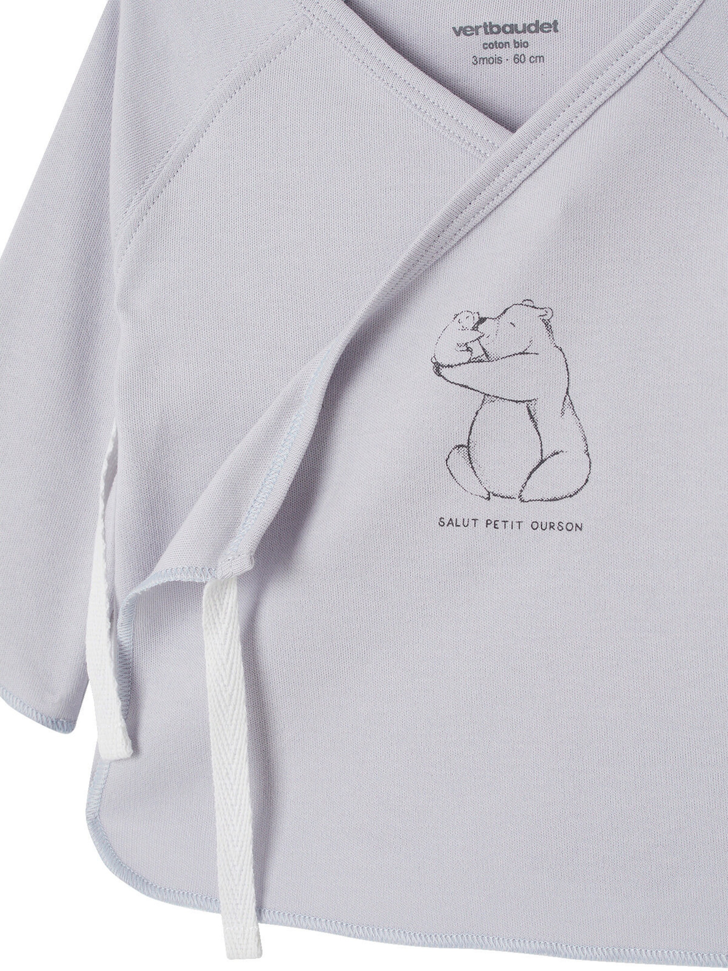 Vertbaudet Bio-Kollektion: Baby Wickeljacke BASIC hellblau