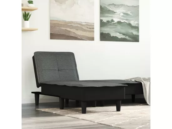 Prolenta Premium - Chaise longue gris foncé tissu