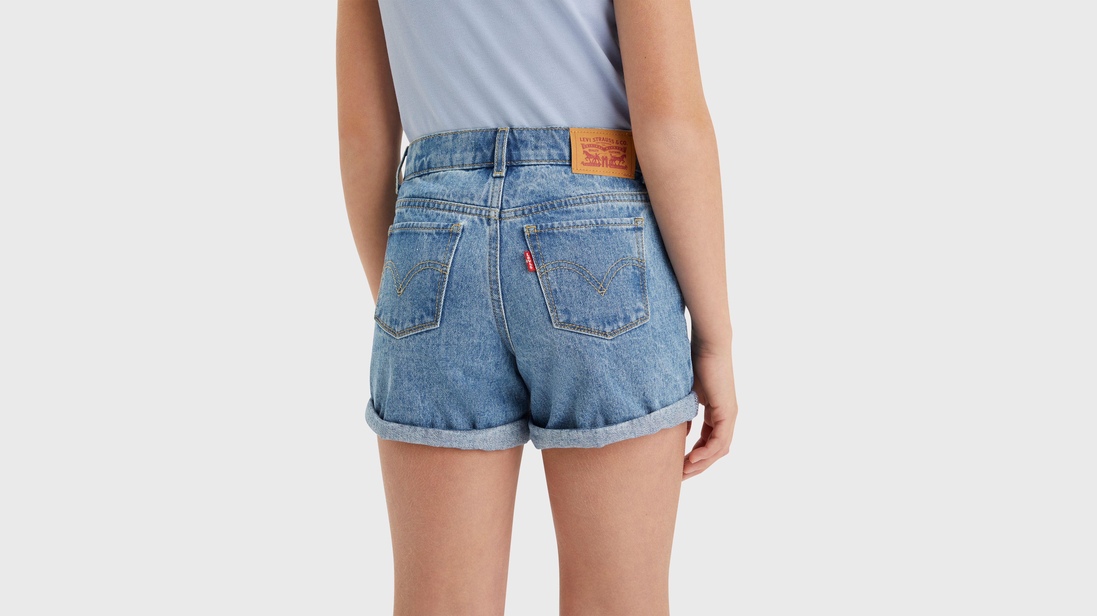 Ado short mini Mom avec revers - Vibe Check - Bleu
