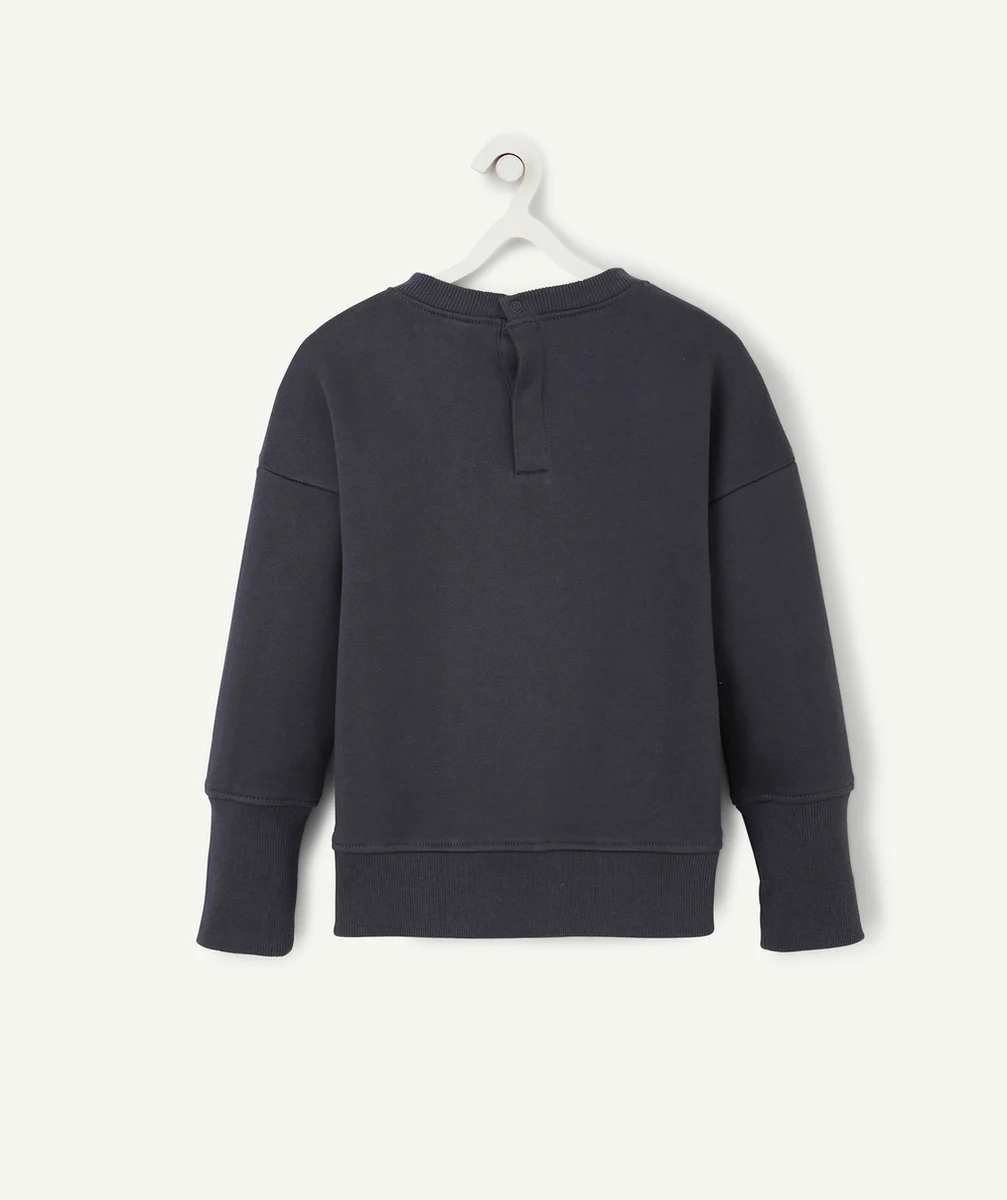 LE SWEAT ÉVOLUTIF BLEU MARINE EN COTON PIMA